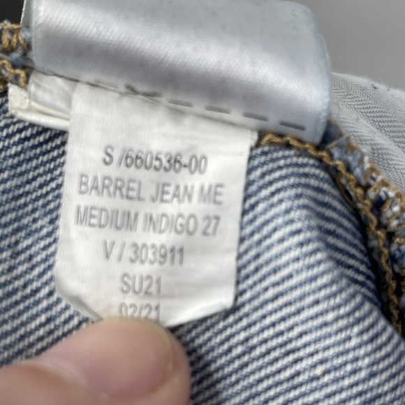 GAP Womens Barrel High Rise Jeans Medium Indigo Sz 28 / 6R - Picture 14 of 16